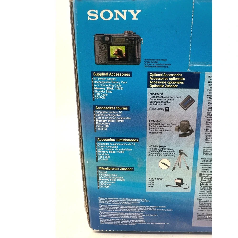 RARE CIB Sony Cyber-shot DSC-S85 4.1MP Vintage Camera Bundle Boxed COMPLETE